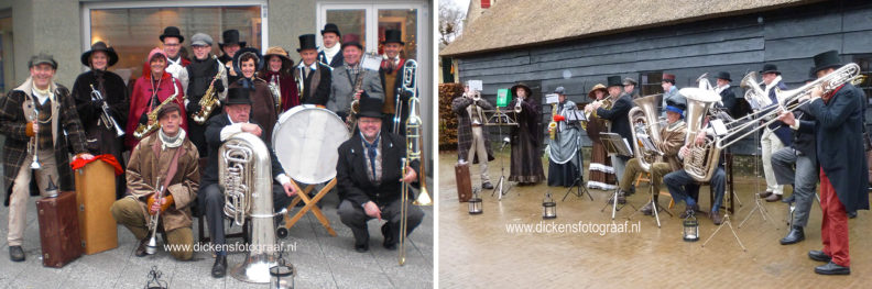 kerstmuzikanten kerstmarktmuziek, Dickens blaasorkest. Met een optreden in historische kostuums en welbekende kerstklanken krijgt elke kerstactiviteit een bijzonder accent wat bezoekers zeer zullen waarderen, www.kerstacts.nl