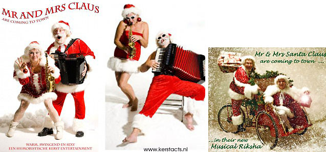 Mr. & Mrs Claus, een geweldige leuke muzikale act. kerstmuziek, kerstmuzikanten, bandje, kerstentertainment, kerstartiesten boeken, muzikanten boeken, kerstkoor, themafeest, winterentertainment, wintermuziek, muziektrio, muziekduo, kerstzanger, kerstact, kerst repertoire, kersttijd, akoestiche muziek, mobiele muziek, winterfeest, nieuwjaarsfeest, stijlvolle muziek, muzikaal entertainment, kerstmis, kerstdiner, kerstborrel, kerstviering, kerstmarkt, kerstman muziek, white Christmas, Govers Evenementen, www.kerstacts.nl